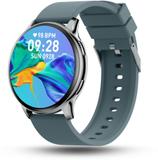 Pebble Cosmos Luxe 2.0 1.43" AMOLED Display with BT Calling and Responsive Watch Faces Smartwatch (Evening Grey Strap, Free Size)