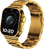 GameSir S9 Ultra Gold Watch Voice assist. With Pair Straps And Music Play Health Track Smartwatch (Gold Strap, Free Size)