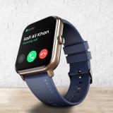 Boult Drift+ Bluetooth Calling, 1.85" HD, 500Nits Brightness, 150+ Watchfaces, SpO2 Smartwatch (Denim Blue Strap, Free Size)