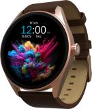 Titan Crest 1.43" AMOLED Display with AOD (466x466) & Functional Crown, Premium Smartwatch (Brown Strap, Free Size)