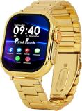 PunnkFunnk S9 Golden with Bluetooth Calling, Fitness Health 200 Sports face Music Smartwatch (Gold Strap, Free Size)