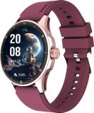 beatXP Vega Neo 1.43'' Super AMOLED Display with BT Calling, AI Voice Assistant Smartwatch (Gold and Deep Wine Strap, Free Size)