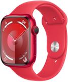 Apple Watch Series 9 GPS + Cellular 45mm RED Case & RED Sport Band - S/M (Red Strap, Free Size)