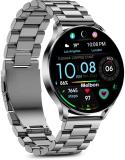 Melbon Active 2 Premium Smartwatch with BT Calling, TWS Connect, Fitness Monitoring Smartwatch (Silver Strap, Free Size)