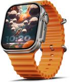 Boult Crown 1.95'' Screen, BT Calling, Working Crown, Zinc Alloy Frame, 900 Nits, SpO2 Smartwatch (Orange Strap, Free Size)