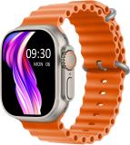 Gizmore CRAZE 2.01 Always On Display 240x283 px 500 NITS | BT Calling| Wireless Charging Smartwatch (Orange Strap, Free Size)