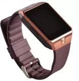 BSVR Stylish Smart Android Watch Sim and Memory Card Supported With Camera Smartwatch (Brown Strap, FREE)