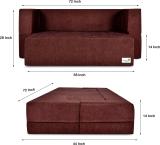 Friends Fit Life Fashion Life 44X72X14 Sofa Cum Bed Comfort with 4 Cushions COFFEE 3 Seater Double Foam Fold Out Sofa Cum Bed (Finish Color - MOSHI COFFEE Delivery Condition - Pre-assembled)