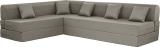 Wakefit Flipper 5 Seater Double Foam Fold Out Sofa Cum Bed (Finish Color - Omega Pearl Delivery Condition - Pre-assembled)