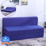 Flipkart Perfect Homes Exotica Sofa Cum Bed | Perfect for Guests, Washable Jute Fabric | 4'X6' 2 Seater Double Foam Fold Out Sofa Cum Bed (Finish Color - Blue Delivery Condition - DIY(Do-It-Yourself))