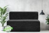 Little Smile 1 Seater Single Foam Fold Out Sofa Cum Bed (Finish Color - Black Delivery Condition - Pre-assembled)