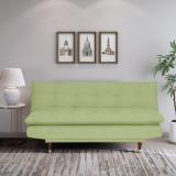 ARRA Della Fully Upholstered 3 Seater Single Solid Wood Fold Out Sofa Cum Bed (Finish Color - Light Green Delivery Condition - DIY(Do-It-Yourself))