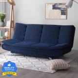 Sleepyhead Sofabed Two 3 Seater Double Solid Wood Fold Out Sofa Cum Bed (Finish Color - Ink Blue Delivery Condition - Knock Down)