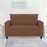 ARRA Brevis Fabric 2 Seater  Sofa (Finish Color - Dark Brown, DIY(Do-It-Yourself))