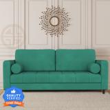 CARLTON LONDON Freya Fabric 3 Seater  Sofa (Finish Color - Teal, DIY(Do-It-Yourself))