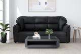 Artesia 3 Seater Sectional Leatherette Sofa Leatherette 3 Seater  Sofa (Finish Color - Black, Pre-assembled)