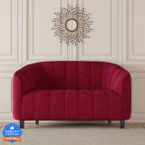 CARLTON LONDON Amelia 2 Seater Sofa Red Fabric 2 Seater  Sofa (Finish Color - Red, DIY(Do-It-Yourself))