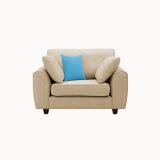 Torque Hatfield 1 Seater Fabric Sofa for Living Room (Cream) Fabric 1 Seater  Sofa (Finish Color - Cream, DIY(Do-It-Yourself))