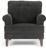 Wakefit Dreamer Fabric 1 Seater  Sofa (Finish Color - Smoke Grey, Pre-assembled)