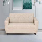 ARRA New Remo Two Seater Sofa in Light Beige Color Fabric 2 Seater  Sofa (Finish Color - Light Beige, DIY(Do-It-Yourself))