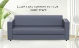 RM HOME Leatherette 3 Seater  Sofa (Finish Color - grey, DIY(Do-It-Yourself))