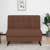 ARRA Parker Fabric 2 Seater Sofa in Dark Brown Colour Fabric 2 Seater  Sofa (Finish Color - Dark Brown, DIY(Do-It-Yourself))