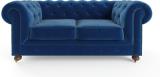 All About Homz Half-leather 2 Seater  Sofa (Finish Color - blue, Pre-assembled)