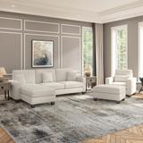 Torque Moscow 1 Seater + 4 Seater L Shape Fabric Sofa With Ottoman-(LHS, Beige) Fabric 6 Seater  Sofa (Finish Color - Beige, DIY(Do-It-Yourself))