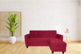 LIVEWELL Premium Quality Velvet Fabric 4 Seater  Sofa (Finish Color - Maroon, DIY(Do-It-Yourself))