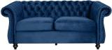 LUKRAIN Leatherette 2 Seater  Sofa (Finish Color - Blue, Pre-assembled)