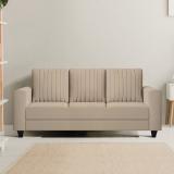 ARRA Alderson Three Seater Sofa Fabric 3 Seater  Sofa (Finish Color - Beige, DIY(Do-It-Yourself))