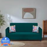 Flipkart Perfect Homes New Crete Fabric 3 Seater  Sofa (Finish Color - Green, DIY(Do-It-Yourself))