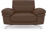 Durian Philly Leatherette 1 Seater  Sofa (Finish Color - Choco Brown, Knock Down)