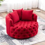 wooden luxury Fabric 1 Seater  Sofa (Finish Color - red, Pre-assembled)