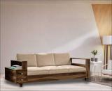 WC White Cedar soild wood 3 Seater Sofa (Finish Color - brown cream) Solid Wood 3 Seater  Sofa (Finish Color - brown, Knock Down)