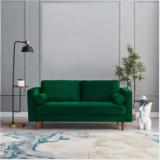 Zikra Fabian Fabric 3 Seater  Sofa (Finish Color - EmeraldGreen, Pre-assembled)