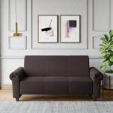 Godrej Interio Supreme Ad Fabric 3 Seater  Sofa (Finish Color - Dark Brown, Knock Down)