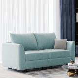 Torque ETHAN Fabric 2 Seater  Sofa (Finish Color - Blue, Pre-assembled)