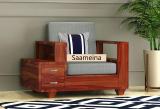 saamenia furnitures Solid Sheesham Wood One Seater Sofa Without Cushion For Living Room / Hotel. Fabric 1 Seater  Sofa (Finish Color - Honey Finish, DIY(Do-It-Yourself))