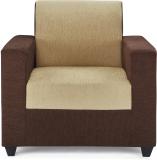 HMG Fabric 1 Seater  Sofa (Finish Color - Brown and Cream, DIY(Do-It-Yourself))