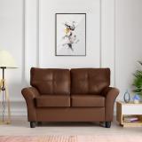 Godrej Interio Orlando Plus Leather 2 Seater  Sofa (Finish Color - Brown, Knock Down)