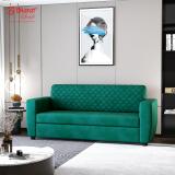 Bharat Lifestyle Deno Fabric 3 Seater  Sofa (Finish Color - Peacock Green, DIY(Do-It-Yourself))