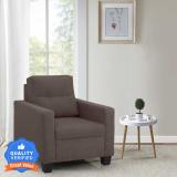 duroflex Ease Fabric 1 Seater  Sofa (Finish Color - Saddle brown, DIY(Do-It-Yourself))