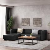 Torque Nordic Leatherette 5 Seater  Sofa (Finish Color - Black, DIY(Do-It-Yourself))