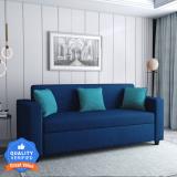 Bharat Lifestyle Desy Fabric 3 Seater  Sofa (Finish Color - Blue, DIY(Do-It-Yourself))