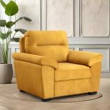 Wakefit Lounger Plus Fabric 1 Seater  Sofa (Finish Color - Yellow, Pre-assembled)