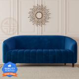 CARLTON LONDON Olivia Fabric 3 Seater  Sofa (Finish Color - Navy Blue, DIY(Do-It-Yourself))