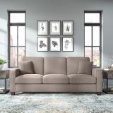 Torque Moscow 3 Seater Fabric Sofa For Living Room - Beige Brown Fabric 3 Seater  Sofa (Finish Color - Beige Brown, DIY(Do-It-Yourself))