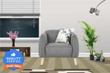 Urban Living Buffalo Fabric 1 Seater  Sofa (Finish Color - Grey, DIY(Do-It-Yourself))