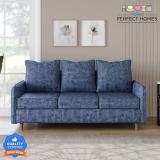 Flipkart Perfect Homes Carter Fabric 3 Seater  Sofa (Finish Color - Blue, DIY(Do-It-Yourself))